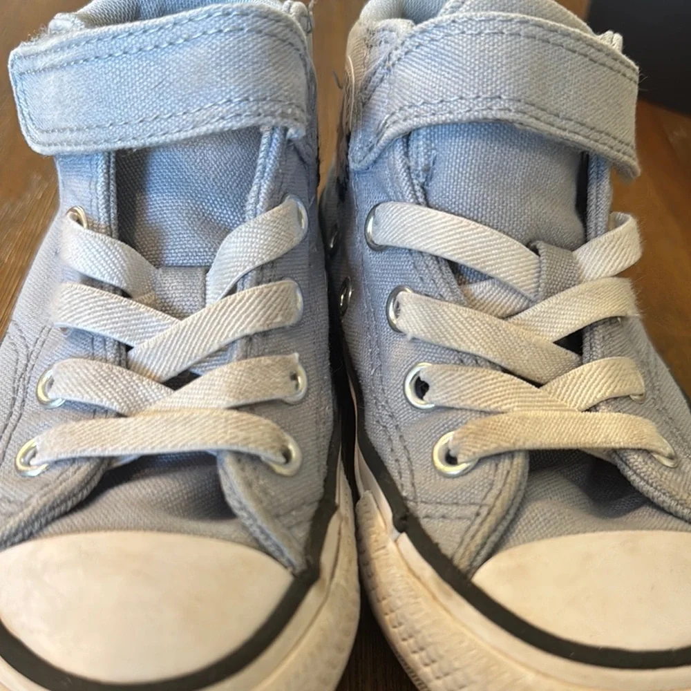 Converse Unisex Kids High-Top Sneakers Size 11- Gray Blue Hue - Picture 8 of 9